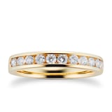 Goldsmiths 18ct Yellow Gold 0.50cttw Brilliant Cut Diamond Eternity Ring