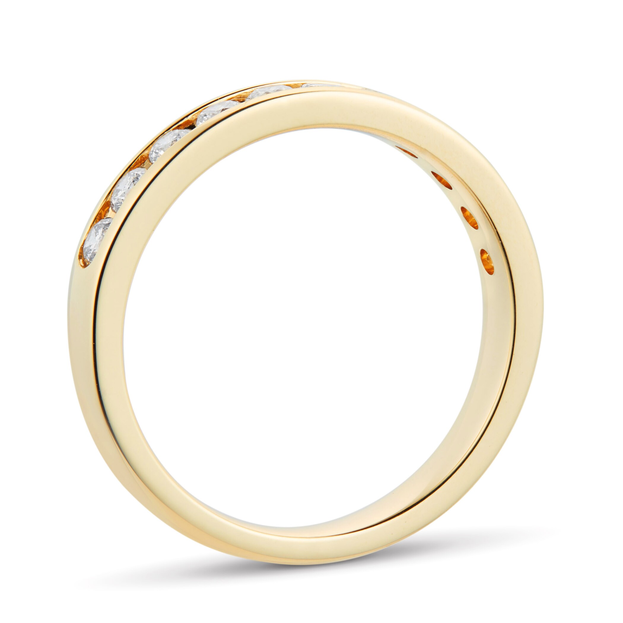 Goldsmiths 18ct Yellow Gold 0.50cttw Brilliant Cut Diamond Eternity Ring - Ring Size M Goldsmiths 18ct Yellow Gold 0.50cttw Brilliant Cut Diamond Eternity Ring - Ring Size M