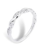 Goldsmiths 9ct White Gold 0.20cttw Brilliant Cut Diamond Wrap Dress Ring