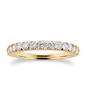 Goldsmiths 9ct Yellow Gold 0.50cttw Diamond Claw Set Eternity Ring Goldsmiths 9ct Yellow Gold 0.50cttw Diamond Claw Set Eternity Ring