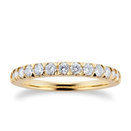 06506419 - 9ct Yellow Gold 0.50cttw Diamond Claw Set Eternity Ring