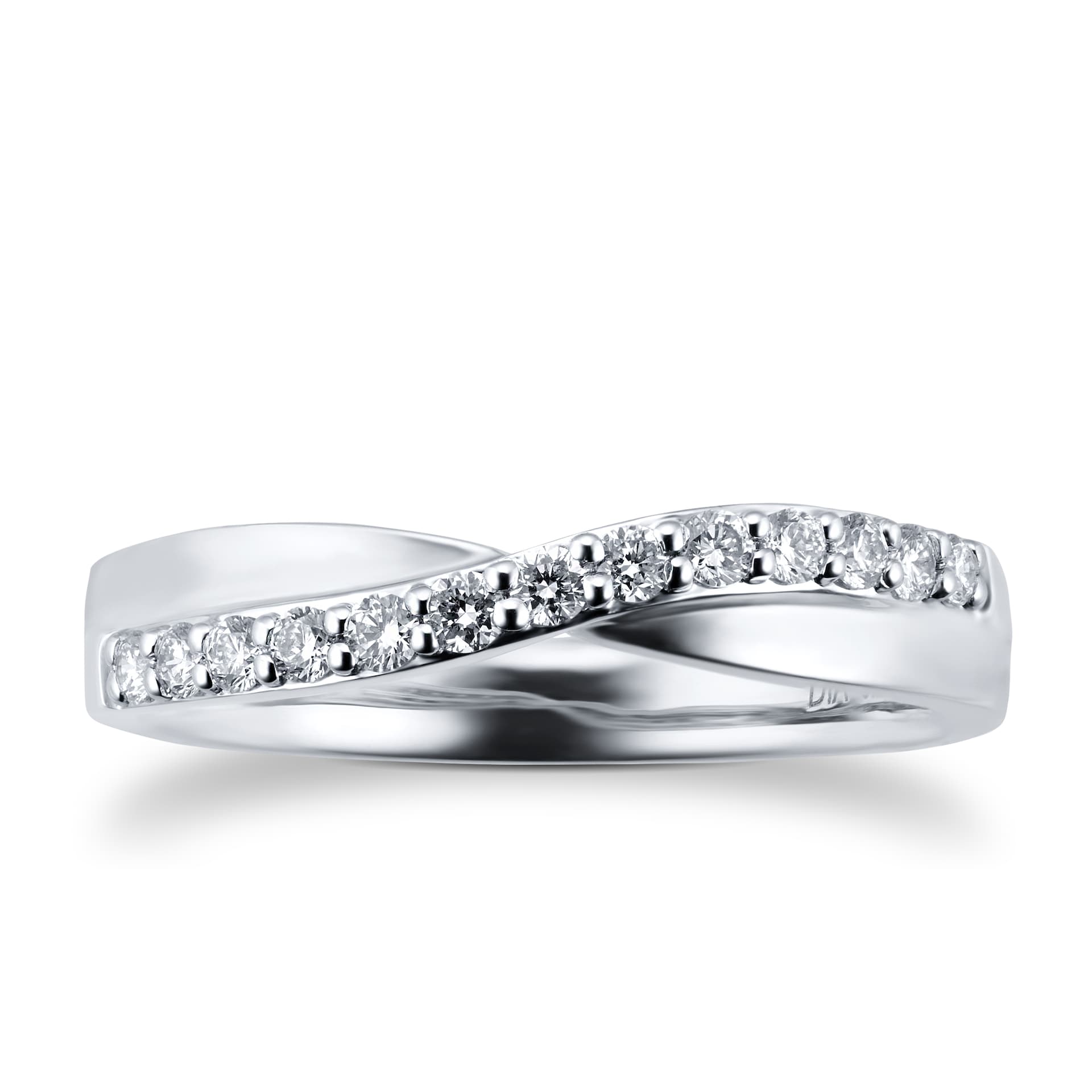 Mappin & Webb Platinum 0.25cttw Diamond Twist Eternity Ring