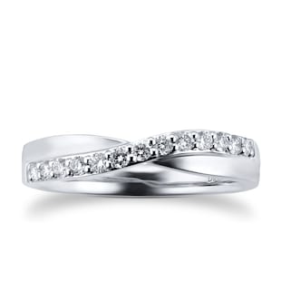 Mappin & Webb Platinum 0.25cttw Diamond Twist Eternity Ring