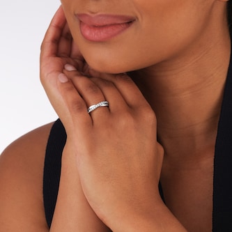Mappin & Webb Platinum 0.25cttw Diamond Twist Eternity Ring Mappin & Webb Platinum 0.25cttw Diamond Twist Eternity Ring