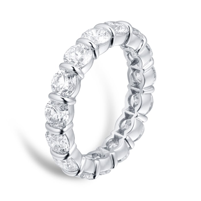 Mappin & Webb Platinum 4.95ct Diamond Full Eternity Ring - Ring Size O