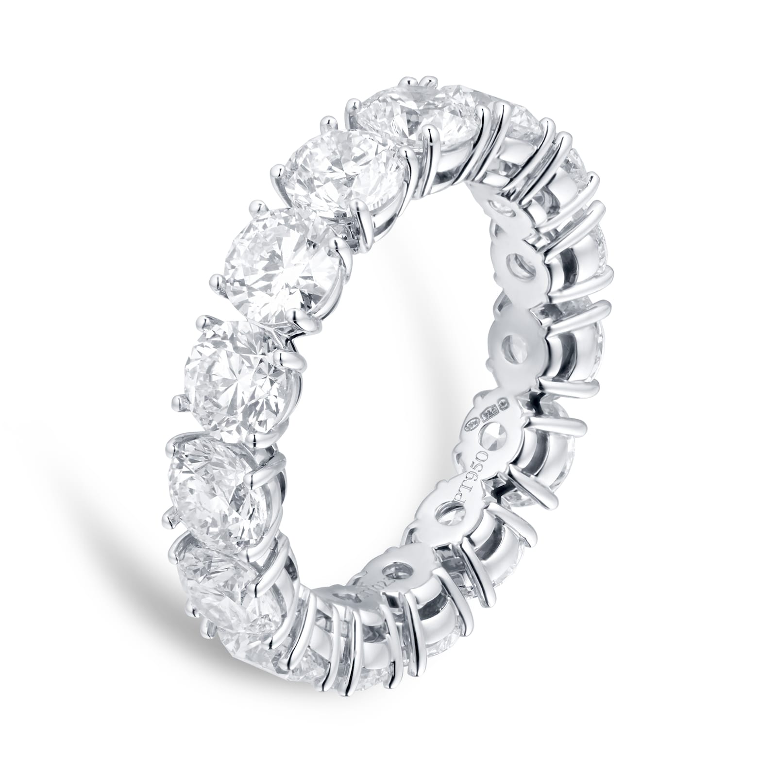 Mappin & Webb Platinum 5.60ct Brilliant Cut Diamond Full Eternity Ring ...