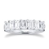 Mappin & Webb Platinum 2.31ct Emerald Cut Diamond Eternity Ring