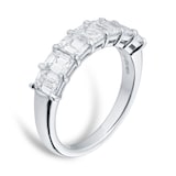 Mappin & Webb Platinum 2.31ct Emerald Cut Diamond Eternity Ring