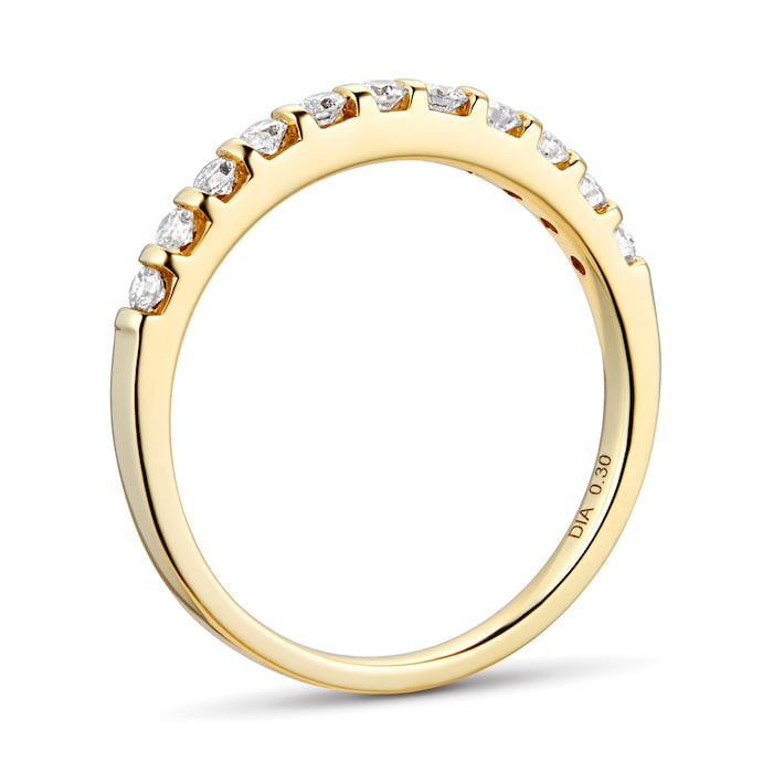 Goldsmiths 18ct Yellow Gold 0.30cttw Diamond Stacker Ring