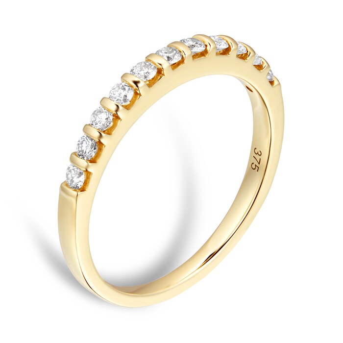 Goldsmiths 18ct Yellow Gold 0.30cttw Diamond Stacker Ring