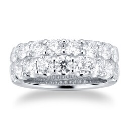 06506448 - 18ct White Gold 3.60ct 2 Row Diamond Eternity Ring