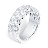 Mappin & Webb 18ct White Gold 3.60ct 2 Row Diamond Eternity Ring