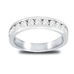 06506452 - Platinum 0.80cttw Diamond Channel Set Eternity Ring