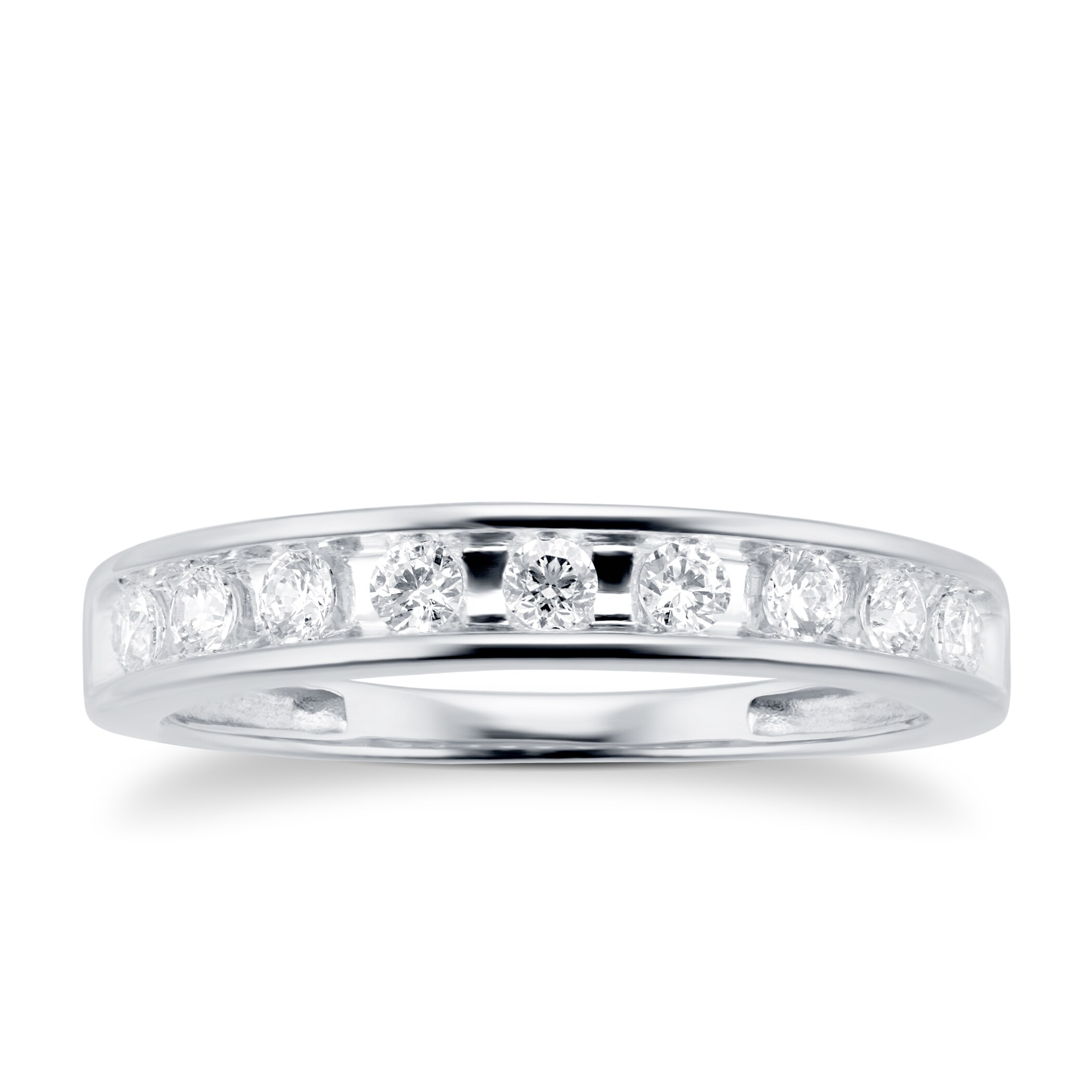 Goldsmiths 18ct White Gold 0.30cttw Diamond Channel Set Eternity Ring Goldsmiths 18ct White Gold 0.30cttw Diamond Channel Set Eternity Ring