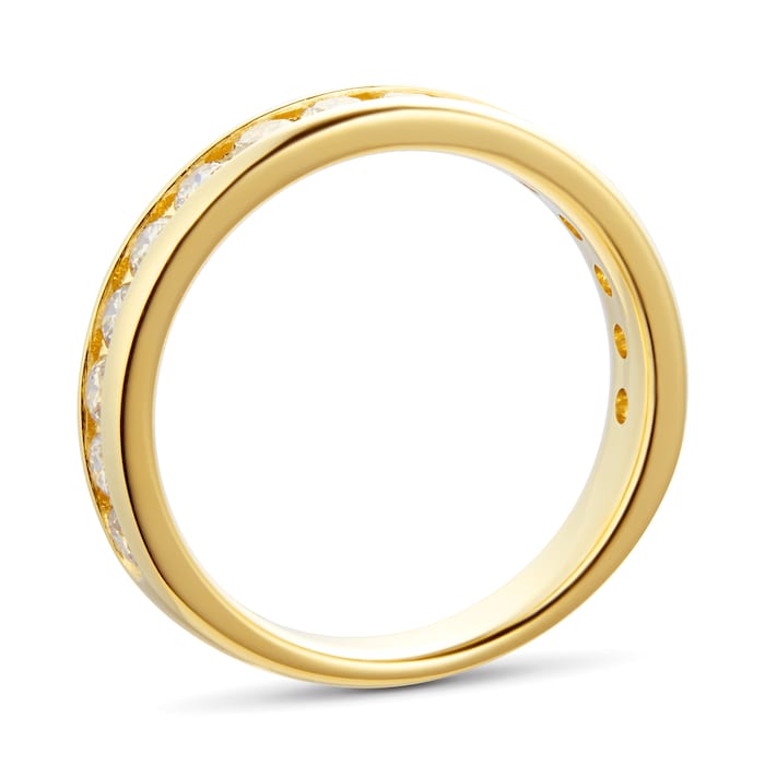 Goldsmiths 18ct Yellow Gold 0.80cttw Diamond Channel Set Ring