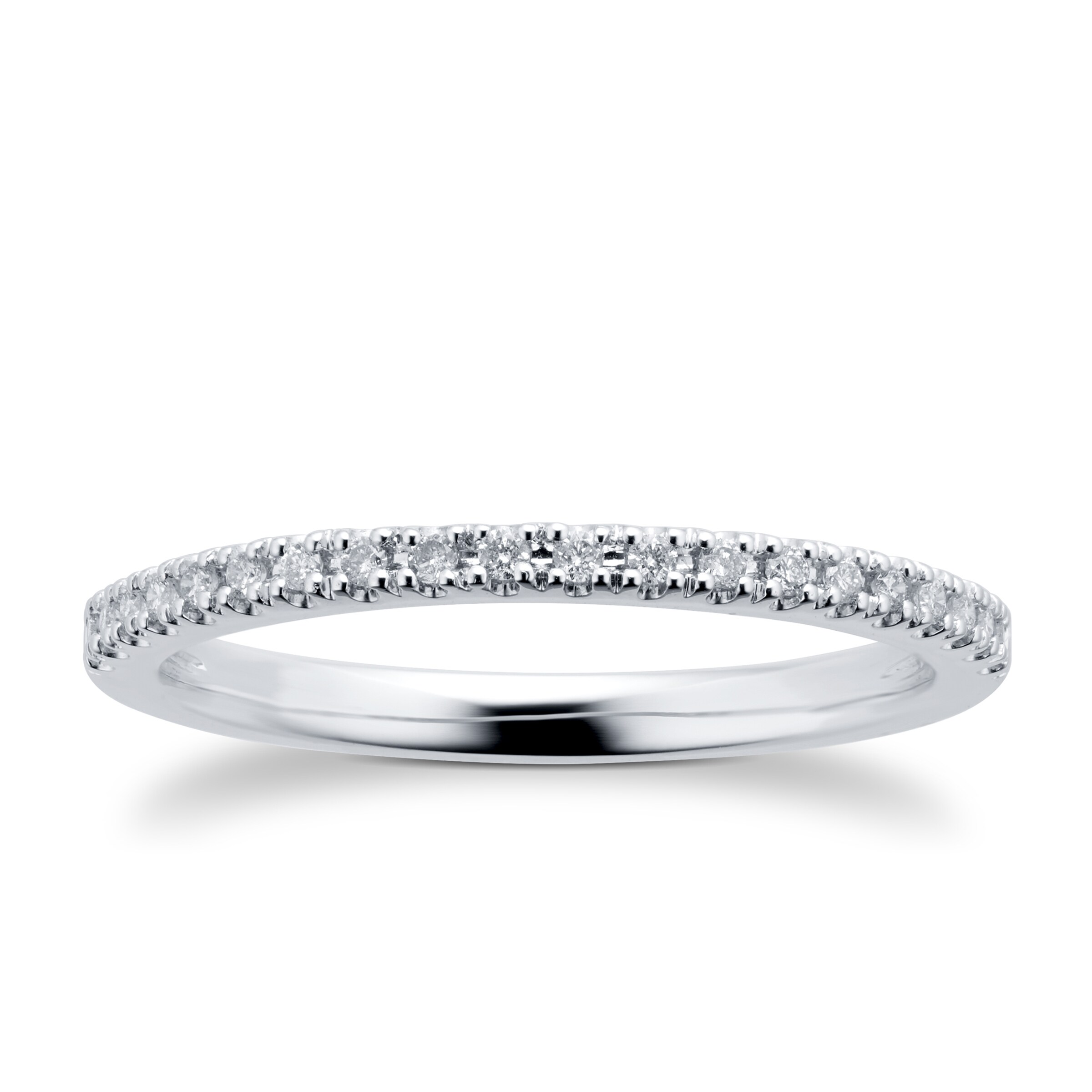 Platinum 0.10cttw Diamond Eternity Ring - Ring Size Q