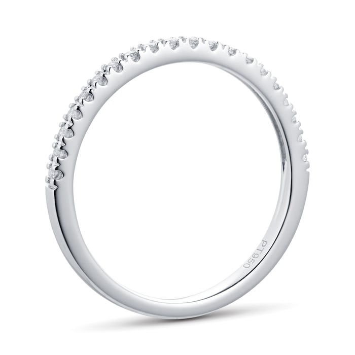Goldsmiths Platinum 0.10cttw Diamond Eternity Ring - Ring Size J