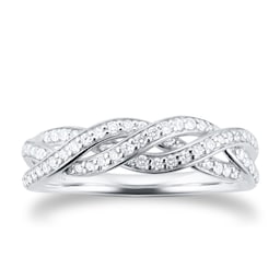 06506495 - 9ct White Gold 0.30cttw Twist Style Diamond Eternity Ring