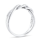 Goldsmiths 9ct White Gold 0.30cttw Twist Style Diamond Eternity Ring