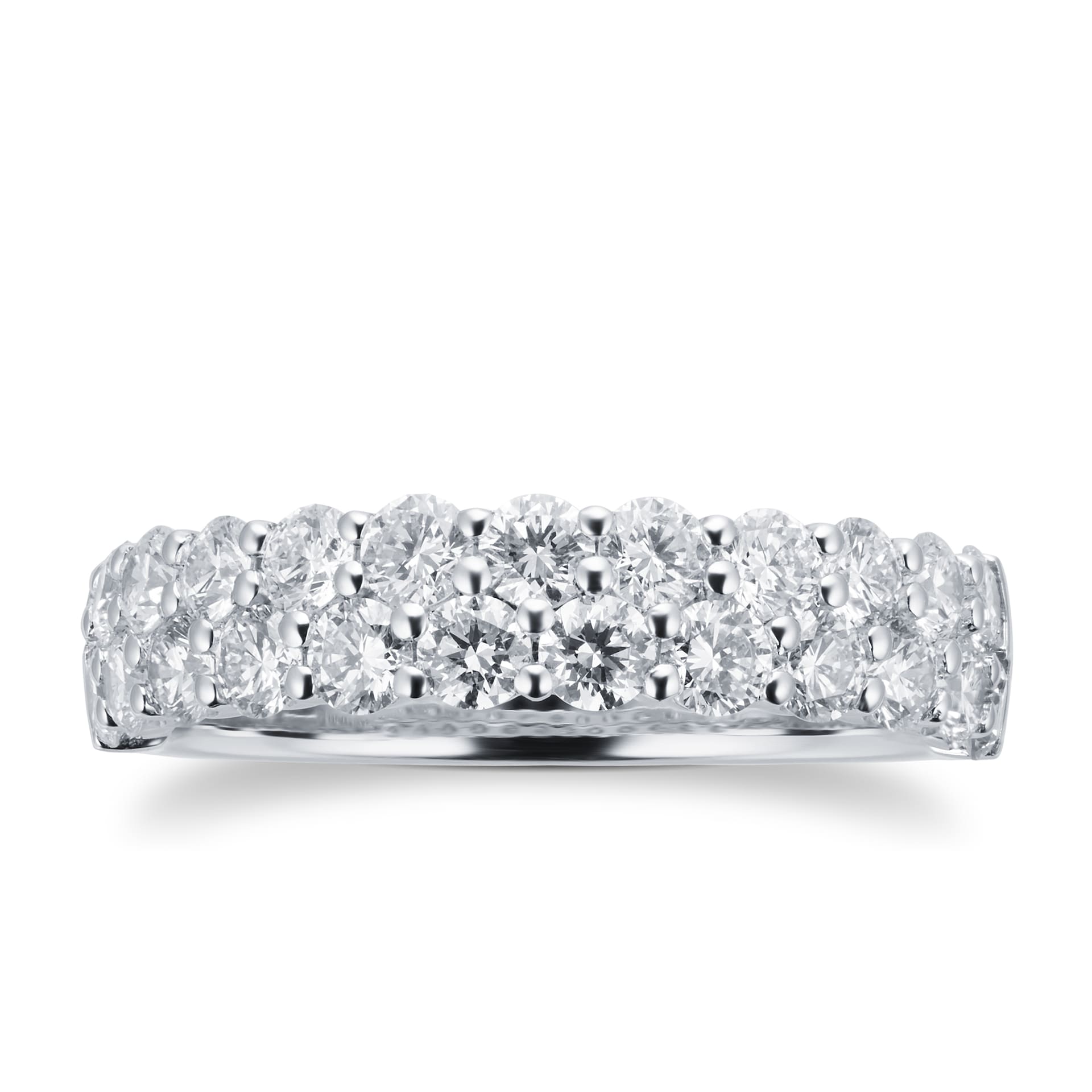 Mappin & Webb Platinum 1.40cttw Double Row Diamond Eternity Ring