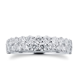 Mappin 
Webb Platinum 1.40cttw Double Row Diamond Eternity Ring