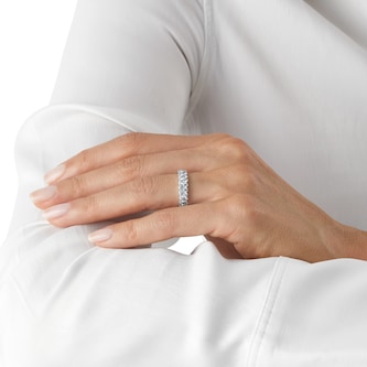 Mappin 
Webb Platinum 1.40cttw Double Row Diamond Eternity Ring
