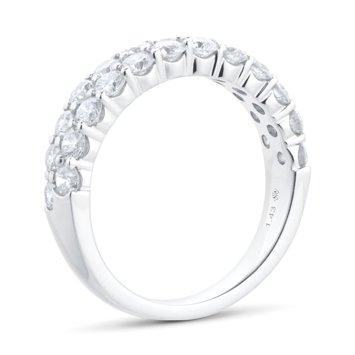 Mappin & Webb Platinum 1.40cttw Double Row Diamond Eternity Ring