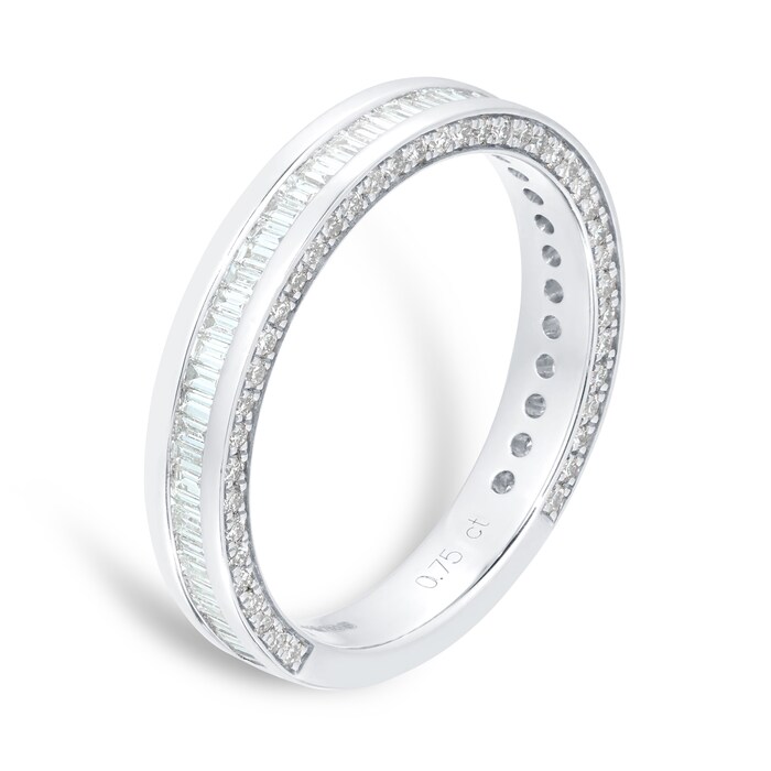 Mappin & Webb Platinum 0.75cttw Baguette Cut Channel Set Eternity Ring