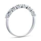 Mappin & Webb Platinum 0.50ct Flower Cluster Eternity Rings - Ring Size K