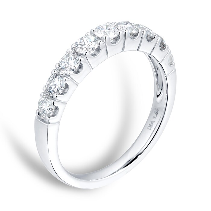 Mappin&Webb Platinum 1.00cttw Diamond Claw Set Eternity Ring