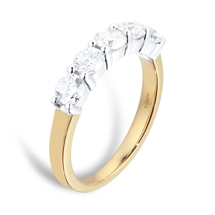 Goldsmiths 18ct Yellow Gold 1.00ct Brilliant Cut Goldsmiths Brightest Diamond Claw Set Ring