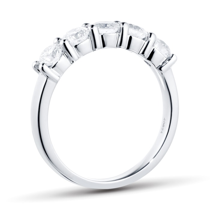 Goldsmiths Platinum 1.00ct Brilliant Cut Goldsmiths Brightest Diamond Claw Set Ring