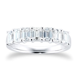 06506535 - Platinum 1.50ct 7 stone Emerald Claw Set Eternity Ring