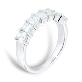 Goldsmiths Platinum 1.50ct 7 stone Emerald Claw Set Eternity Ring