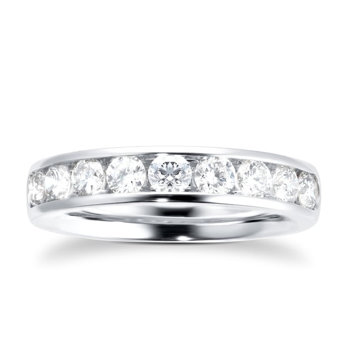 Goldsmiths Platinum 0.75cttw Diamond Channel Set Eternity Ring