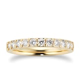 Goldsmiths 18ct Yellow Gold 0.50cttw Claw Set Eternity Ring