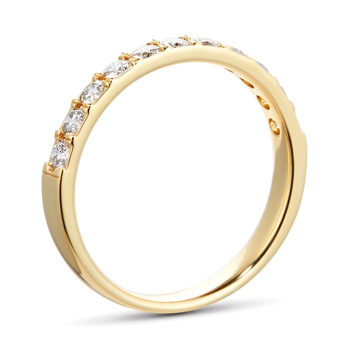 Goldsmiths 18ct Yellow Gold 0.50cttw Claw Set Eternity Ring