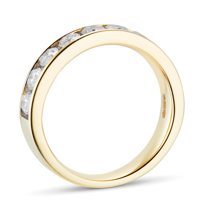 Goldsmiths 18ct Yellow Gold 1.00ct Brilliant Cut Goldsmiths Brightest Diamond Eternity Ring - Ring Size P