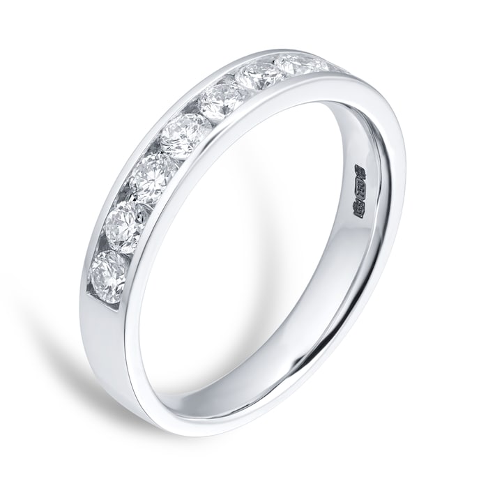 Goldsmiths 18ct White Gold 0.75ct Brilliant Cut Goldsmiths Brightest Diamond Eternity Ring