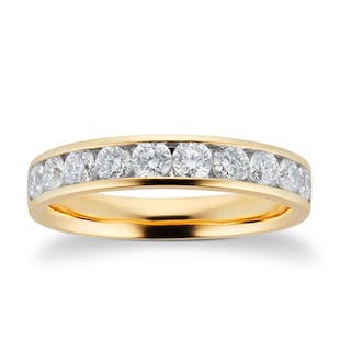 Best Luxury 
18ct Yellow Gold 0.75cttw Brilliant Cut Channel Set Diamond Eternity Ring