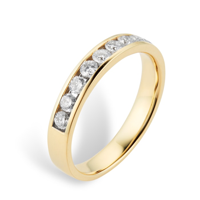 Goldsmiths 18ct Yellow Gold 0.50ct Brilliant Cut Goldsmiths Brightest Diamond Eternity Ring