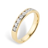Goldsmiths 18ct Yellow Gold 0.50ct Brilliant Cut Goldsmiths Brightest Diamond Eternity Ring - Ring Size P