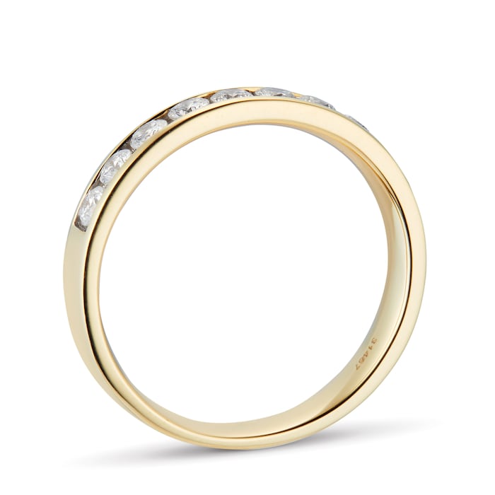 Goldsmiths 18ct Yellow Gold 0.50ct Brilliant Cut Goldsmiths Brightest Diamond Eternity Ring - Ring Size M