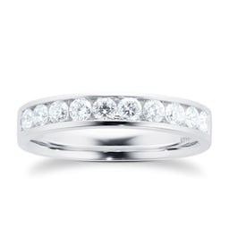06506545 - 18ct White Gold 0.50cttw Brilliant Cut Channel Set Diamond Eternity Ring