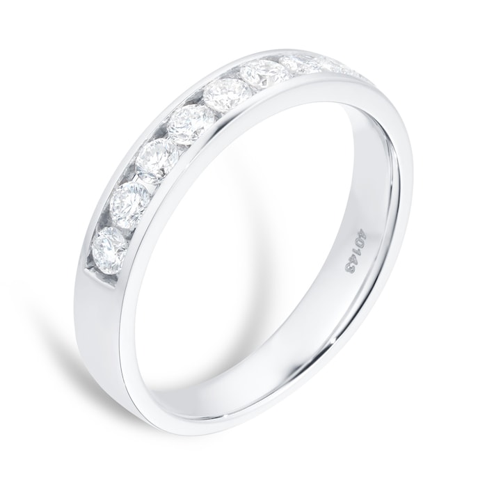 Goldsmiths 18ct White Gold 0.50ct Brilliant Cut Goldsmiths Brightest Diamond Eternity Ring