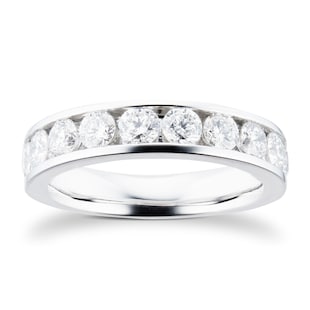 Goldsmiths Platinum 1.50cttw Brilliant Cut Diamond Channel Set Eternity Ring