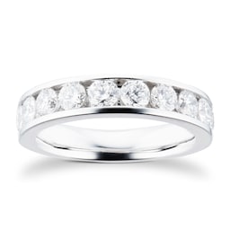 06506546 - Platinum 1.50cttw Brilliant Cut Diamond Channel Set Eternity Ring