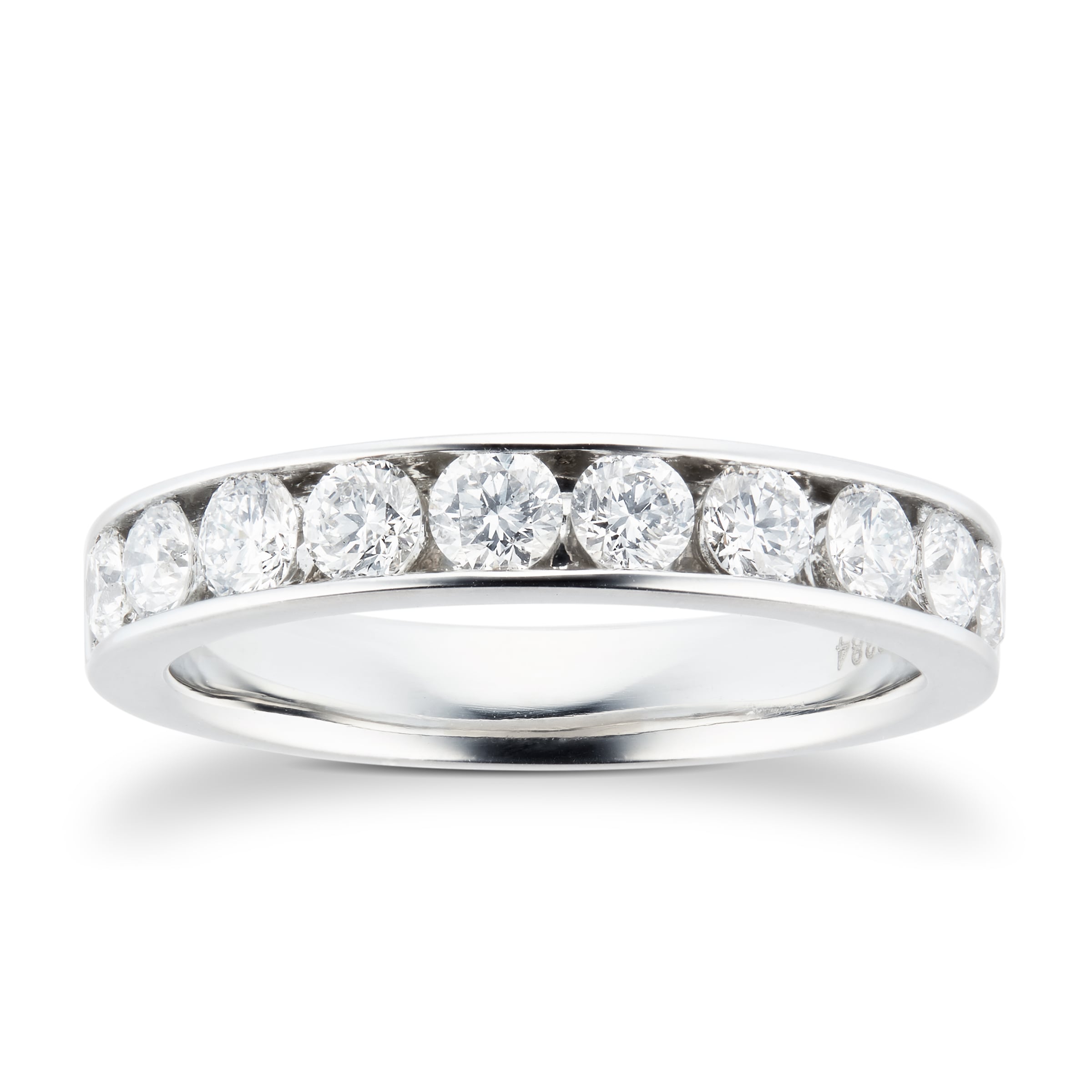 Platinum 1.00ct Brilliant Cut Goldsmiths Brightest Diamond Eternity Ring -  Ring Size P