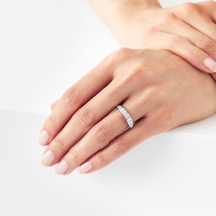 Goldsmiths Platinum 1.00ct Brilliant Cut Goldsmiths Brightest Diamond Eternity Ring