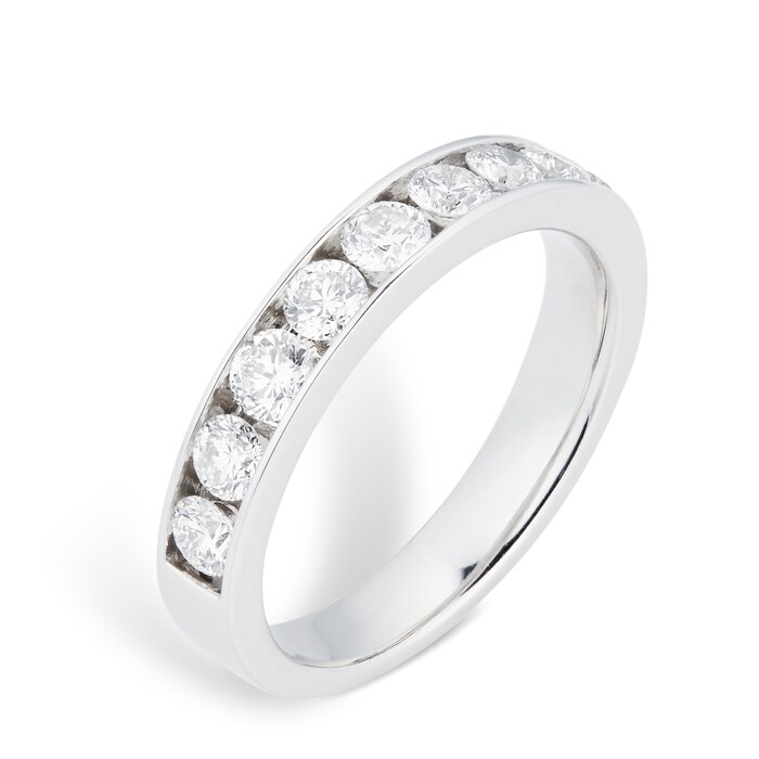 Goldsmiths Platinum 1.00ct Brilliant Cut Goldsmiths Brightest Diamond Eternity Ring